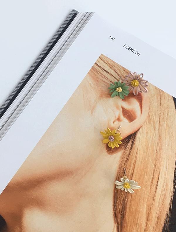 Double flower earrings