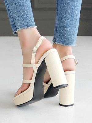 Shade kill heel strap sandals 10 cm