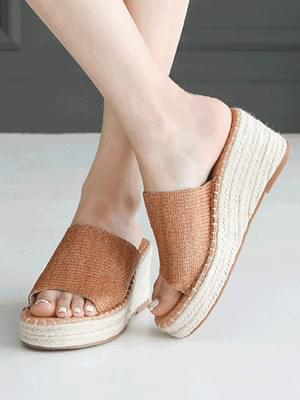 Eveld Espadue Wedge Mule Slippers 6cm