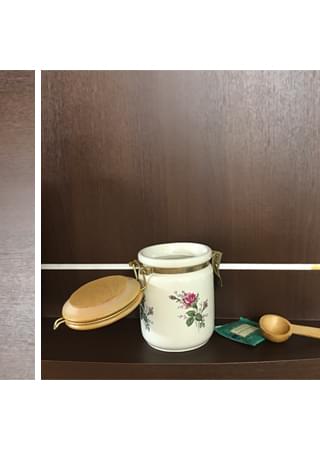 antique flower powder storage