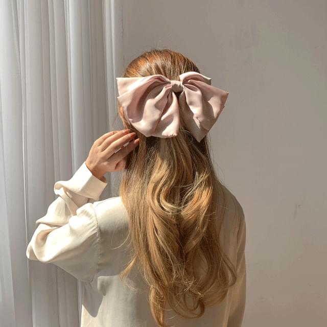 실크 빅리본 헤어핀 4color