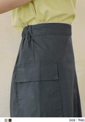 ROVE POCKET SLIT LONG SKIRT