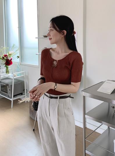Ribbon string knit