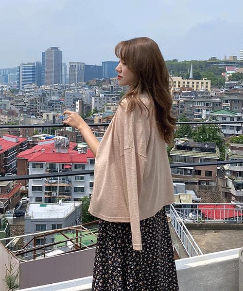 레인 린넨 브이 가디건