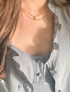 Heart layered necklace ネックレス