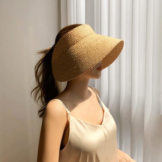 라탄 대챙 썬캡 모자