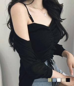 블리 셔링 나시+가디건 세트