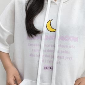 미드 나잇 반팔 후드티