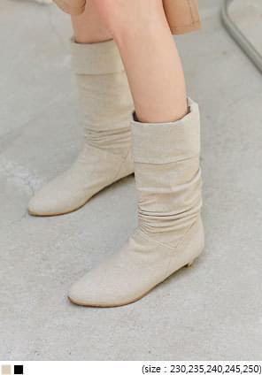 LINEN WESTERN LONG BOOTS