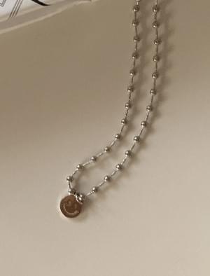 Smile Pendant Ball Chain Necklace