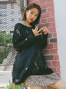 Ari damage net knit