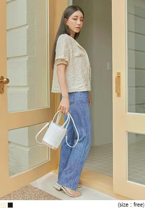 WRINKLE ROUND NECK 1/2 JACKET