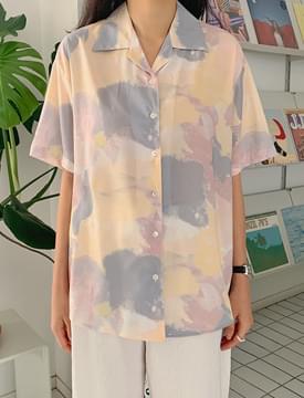 Watercolor shirt blouse