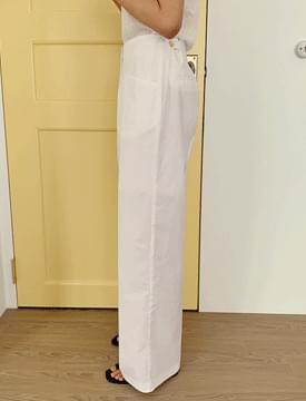 More Button Wide Slacks