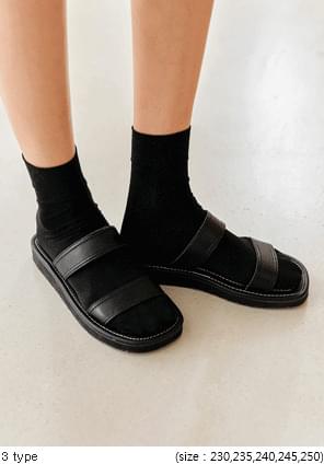 STITCH LEATHER SHOES - 3 TYPE