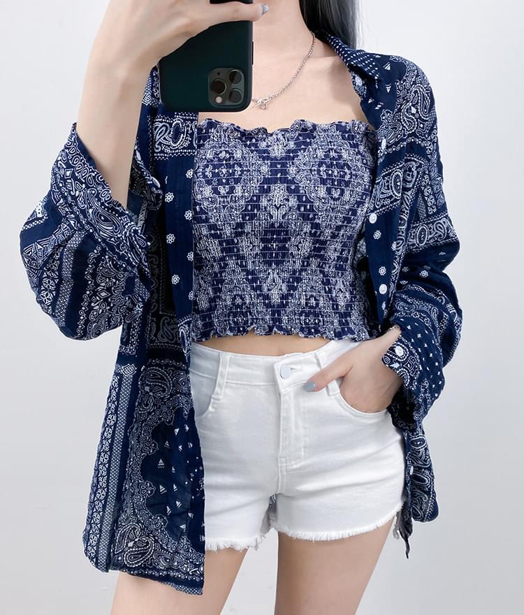 반다나 여름 셔츠