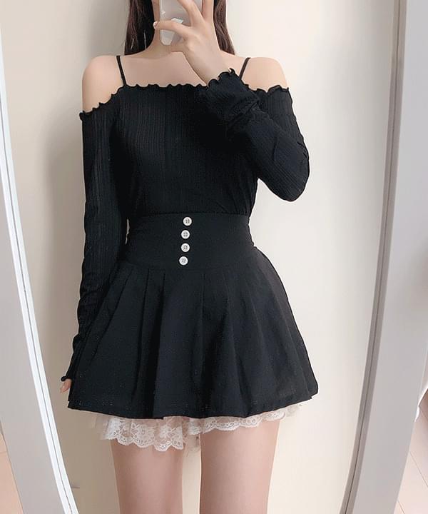 ♥레이즈 오프숄더티(아이,블랙)