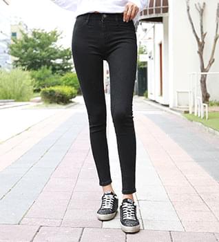 바이트 심플 슬림핏 데님팬츠 #73148