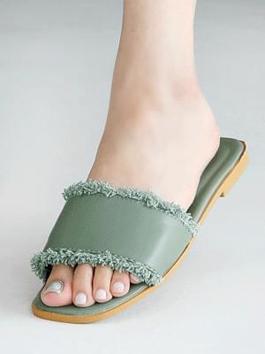 Lined slippers 1cm