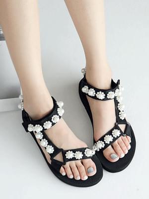 Jeanne Velcro Slingback Sandals 2cm
