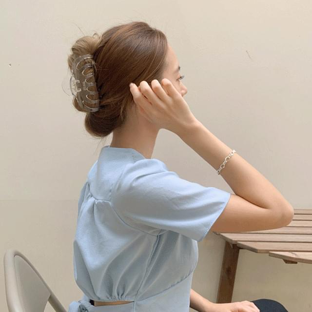펌킨 투명 헤어 집게핀 3color