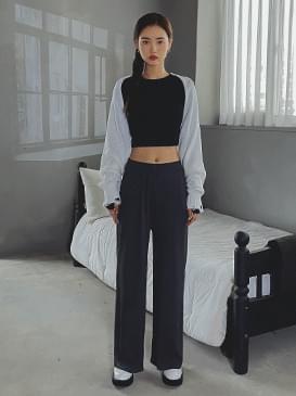 Wide shree banding pants