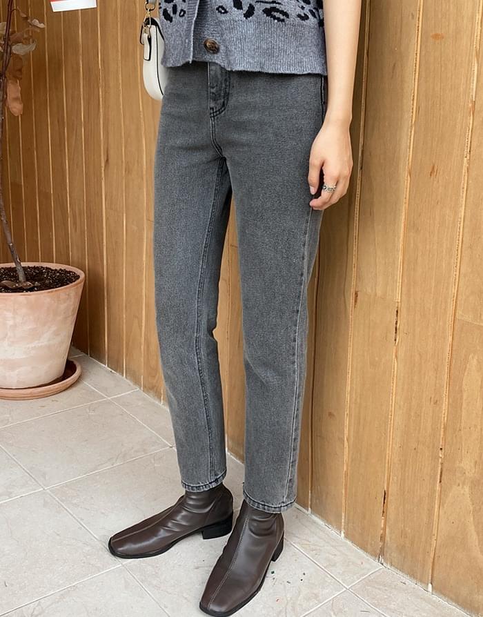 Barcode denim pants