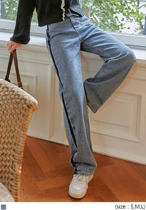 SIDE POINT WASHING DENIM PANTS