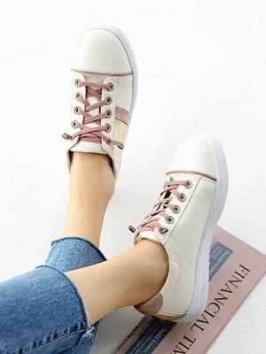 Rose Gold Whole Heel Sneakers 4cm