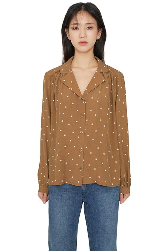 Delo pattern collar blouse