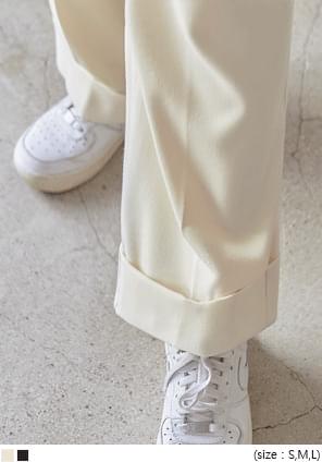 BENU PINTUCK ROLL UP WIDE PANTS