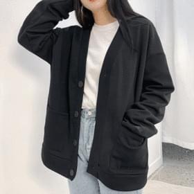 Ashed cotton cardigan