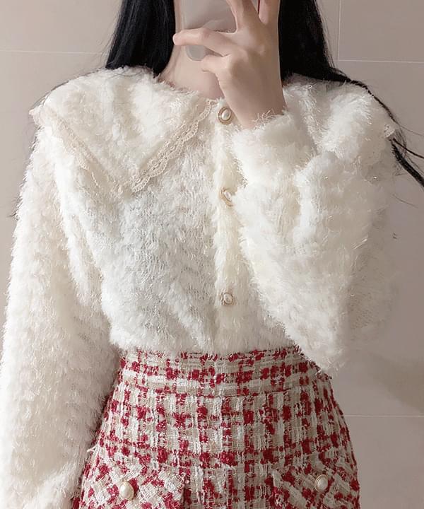 Max fur collar cardigan