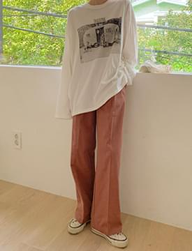 Close pintuck long slacks 長褲