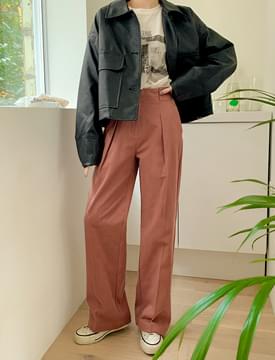 Mono leather cropped jacket 夾克外套