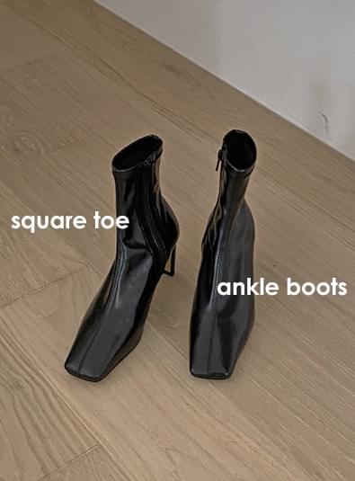 Square nose ankle shoes boots