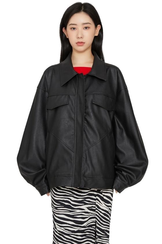 Hope Pocket Over Leather Jacket jacket