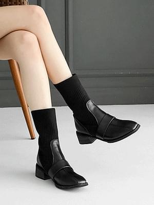 Tiatsu socks ankle boots 4cm