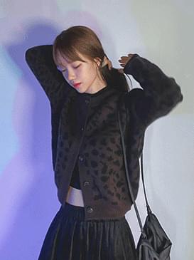 Leopard rich knit cardigan
