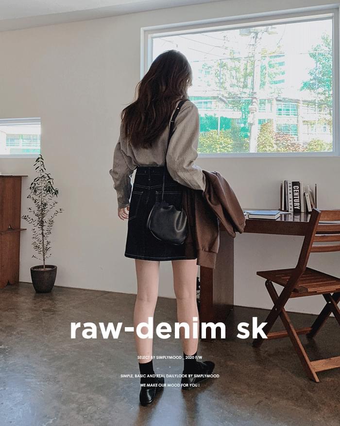 Haynes low denim mini skirt