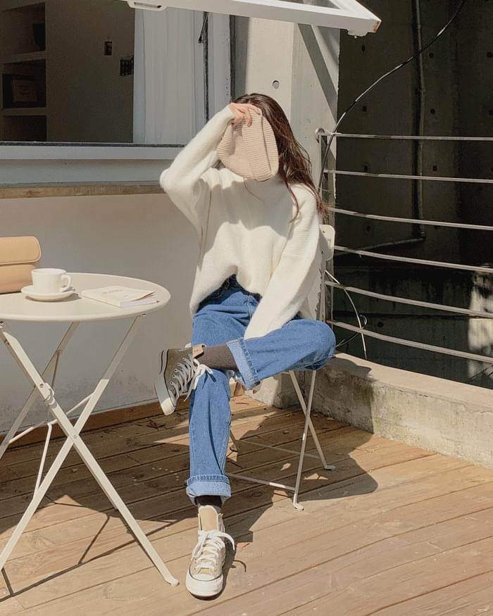 Pienta washed denim trousers