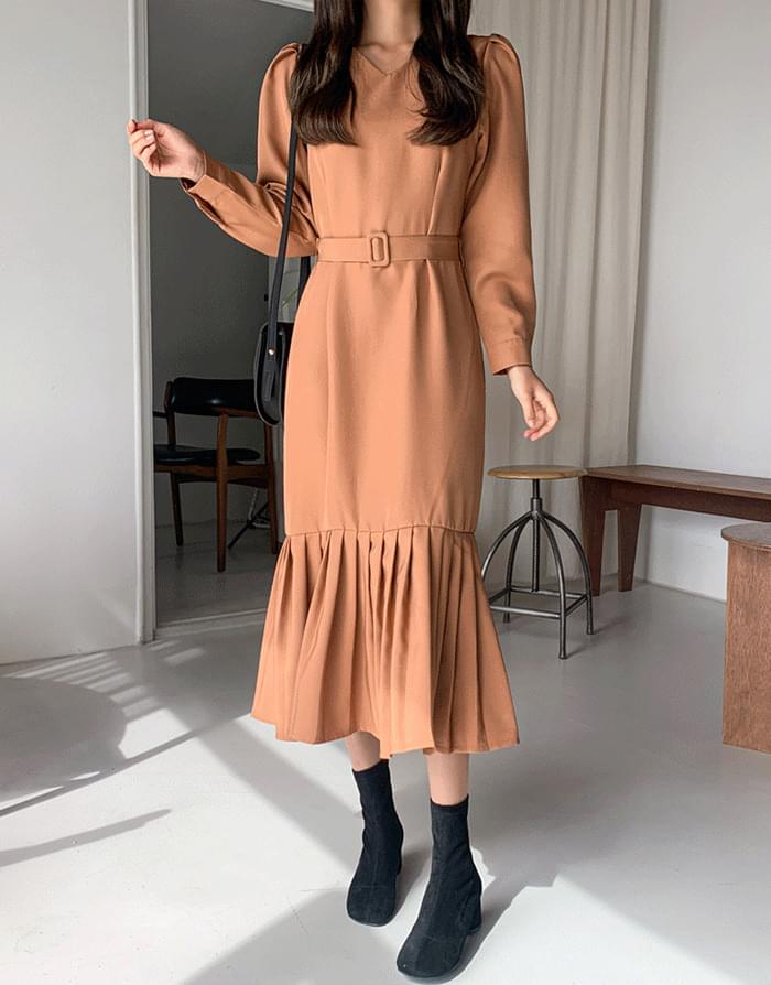 Party pleats dress ワンピース
