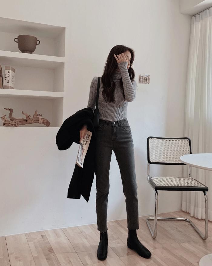 Faded daily span denim trousers