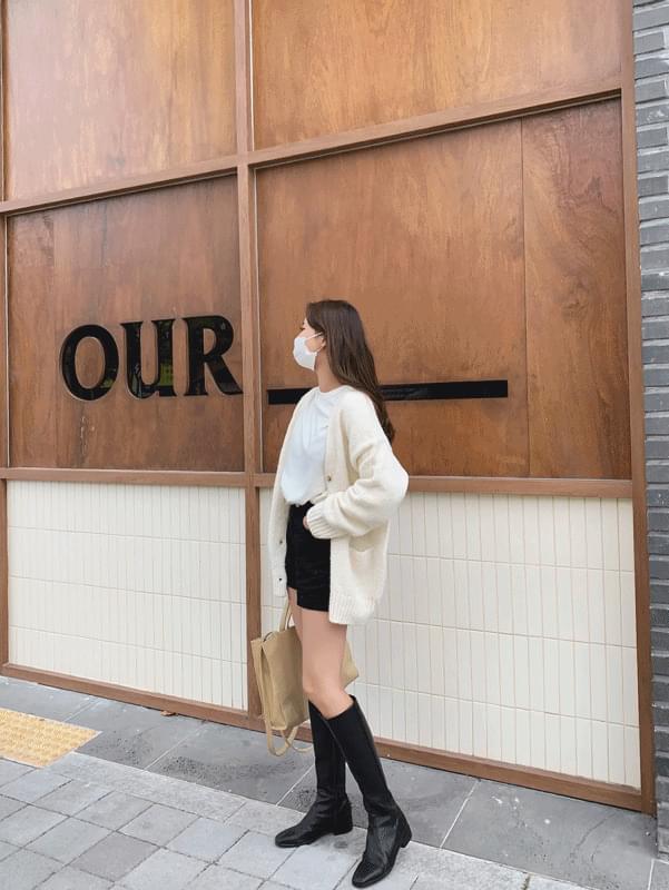 러버 박시 가디건
