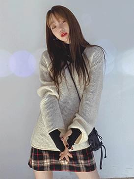 Alpaca v-neck knit ニット