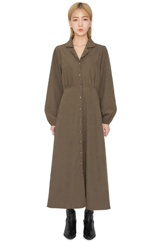 Radiant collar maxi dress ワンピース
