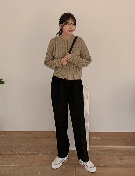 Corduroy banding trousers