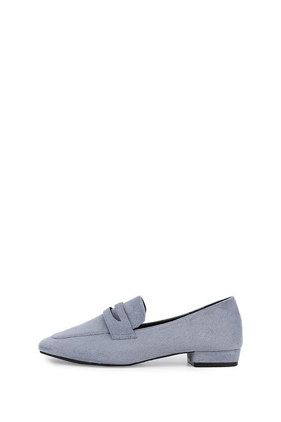 Paris suede middle heel loafers