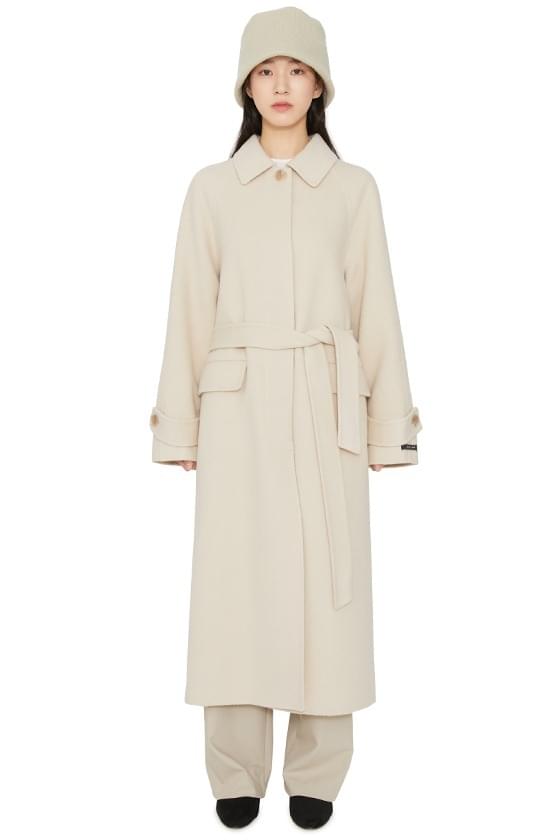 Veil Single Collar Handmade Long Coat