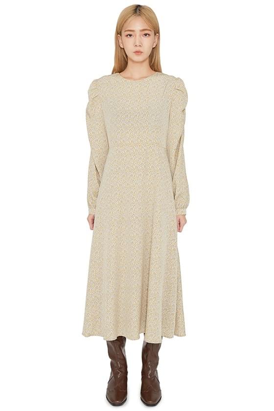 Pauling floral puff midi dress